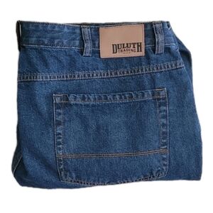 Duluth Trading Co Men's Blue Jeans 46x30 Work Pants Denim Straight Leg Cotton